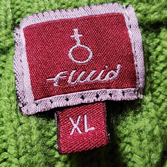 Vintage Y2K comfy bright apple green knit sweater ✦ High neck quarter zip-up top - Picture 9 of 15